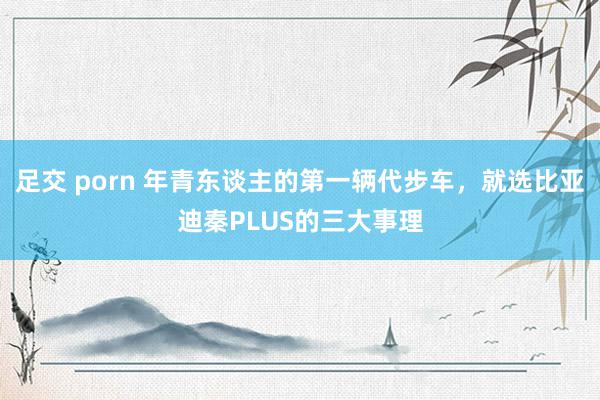 足交 porn 年青东谈主的第一辆代步车，就选比亚迪秦PLUS的三大事理
