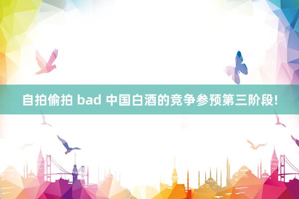 自拍偷拍 bad 中国白酒的竞争参预第三阶段!